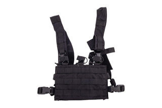 AR500 Armor Chest Rig in Black with MOLLE front.